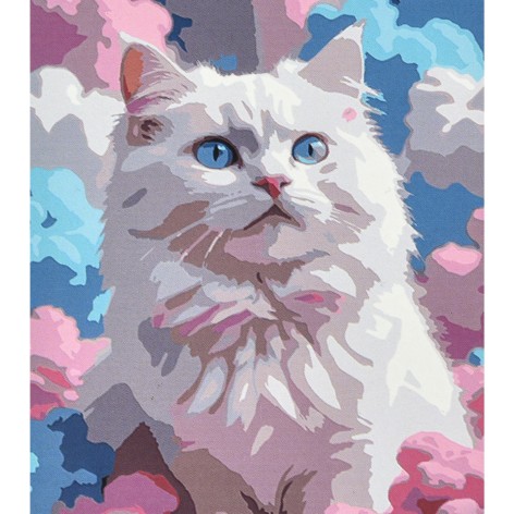 Набір для розпису по номерах Кіт з небесними очима Strateg  40х50см VA-4675