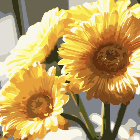 Набір для розпису по номерах Тріо гербен Strateg розміром 40х40 см (SK036)