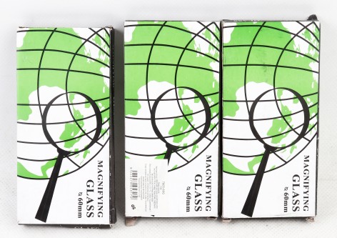 УЦІНКА 30% Лупа d-60мм, скло.лінза, пластик.оправа (60-YB) 10 шт в уп //