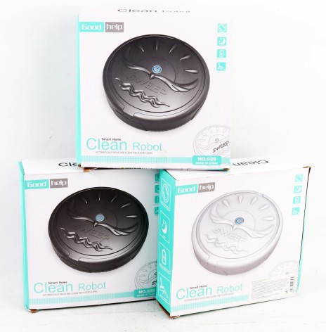 УЦЕНКА 30% Пылесос 23-23см, аккум, ездит, USBзарядное, в кор-ке, 23,5-23,5-7,5см 