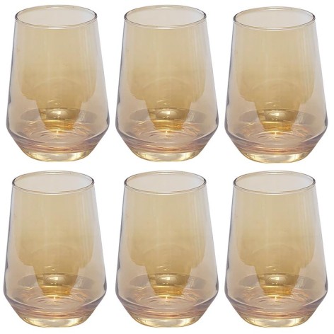 Стакан тонированный стеклянный 390мл HS7018-1HP, 6 шт. в уп. //