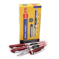 Ручка масл. ET "Writo-meter",10км,  0,5мм, червона, ціна за 12 шт.
