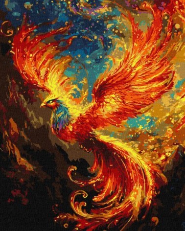 Картина по номерам - "Жар-птица" с красками металлик extra ©art_selena_ua, 40х50см