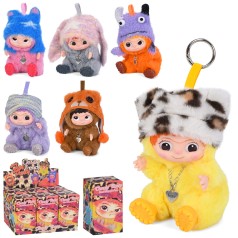 М'яка іграшка WK, 15см, петелька, брелок/аксесуар для сумки, в коробці-сюрприз, (мікс видів) /6/36/6шт в кор. 31-18-18,5см