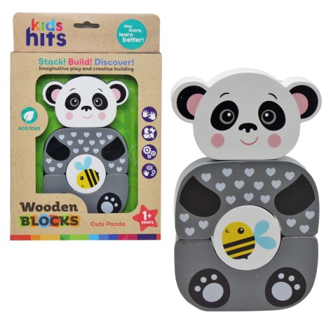 Деревянная игрушка панда, Kids hits, 4 детали