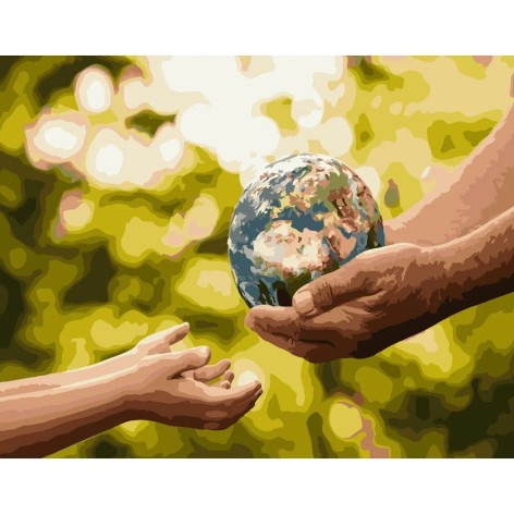 Набір для розпису по номерах Відповідальність поколінь Strateg розміром 40х50 см (GS303)