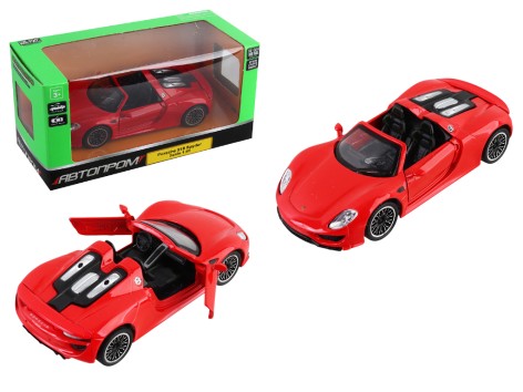 Машинка металева "Автопром", 1:41 Porsche 918 Spyder, відчиняються двері, в коробці 14,5*6,5*7 см