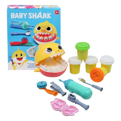 Набор для игры с пластилином "Baby shark dentist"