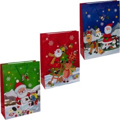 Пакет подарунковий "Новий Рік" 38*52*14см 2030 3 шт. в уп. //