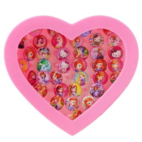 Набір перстень пластикових "Принцеси" (36 шт)