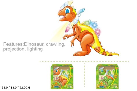 Динозавр 1016A с проектором на батарейках светящийся 2 цвета 22*13*33