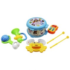 Набір брязкальця з барабаном, синій