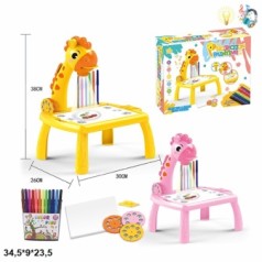 Детский стол с проектором для рисования 222-2, с музыкальными и световыми эффектами, 2 цвета