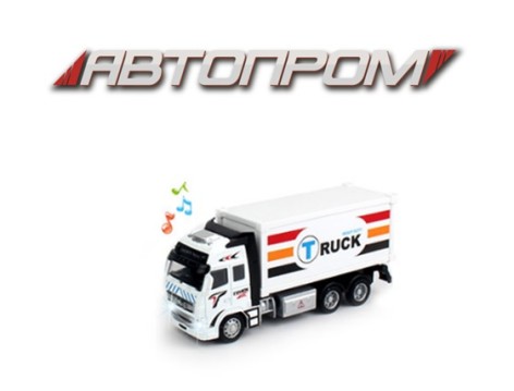 Машина металева АВТОПРОМ 1:38, фургон, батар.,світ.,звук, кор.25,5*12*9см 