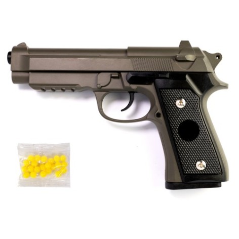 Пистолет игровой металлический Vigor Beretta M9 V22-Brown