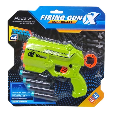 Бластер с поролоновыми патронами "Firing Gun", зеленый