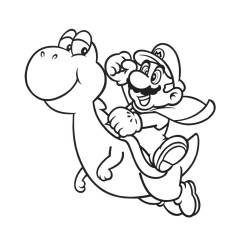 Детская раскраска на холсте Марио (25x25) (KA-016)