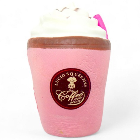 Сквіш антистрес "Склянка кави", рожевий