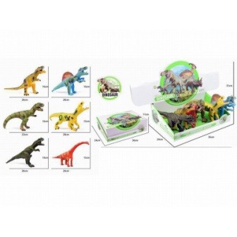 Динозавр 4461-10A резиновый, со звуками, 6 видов