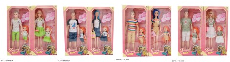 Кукла типа Барби микс 4 вида, Кен/Барби с ребенком корр. 16*5*33см 