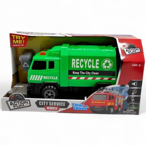 Инерционная машинка со световыми и звуковыми эффектами "Мусоровоз"