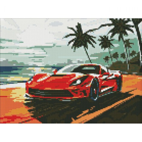 Алмазная мозаика "Поездка по побережью" 30х40 см