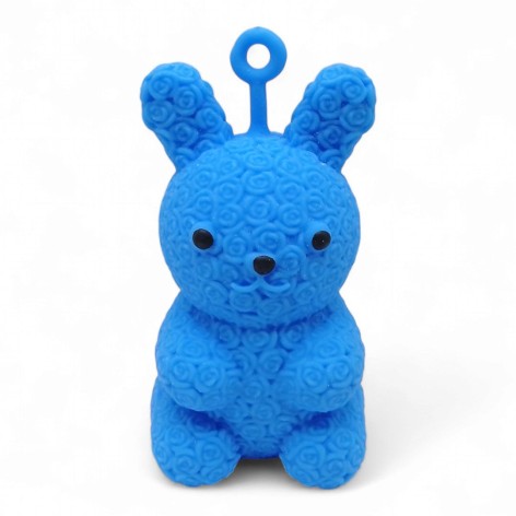 Іграшка-антистрес Зайка, з підсвічуванням синій