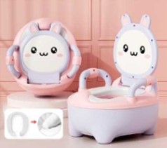 Горщик дитячий Bimbo колір РОЖЕВИЙ, знімний лоток, кришка, антиковзкі накладки на ніжках 