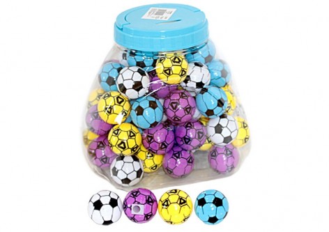 Точилка для олівців Футбольний м'яч, 4 кольори мікс, у пластиковій банці, 60 шт. в уп.