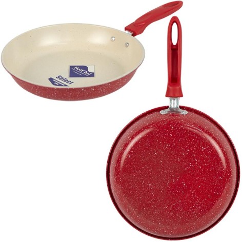 Сковорода D28см червона із покриттям 