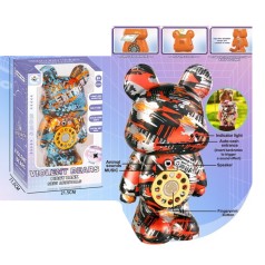 Банковский терминал мишка, 29см, сейф/копилка, отпечаток, музыка, свет, монеты, 2 цвета, на бат-ке, в кор-ке, 21,5-33-11,5см 