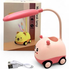 Настільна лампа з точилкою для олівців (максимальна висота - 27 см) рожева