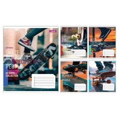 А5/48 кл. 1В Skateboarding, зошит учнівський загальний, ціна за 10 шт. //