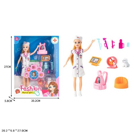 Кукла 23см ST5611-1 ветеринар с животными и аксес.кор.27*5,8*20,2 