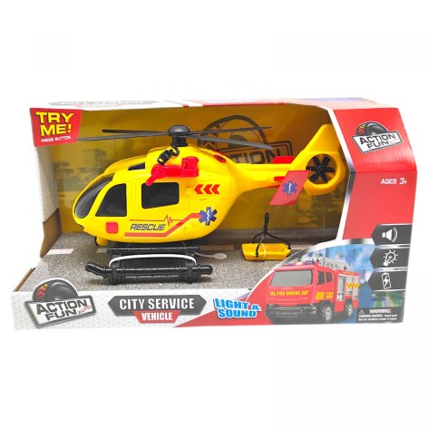 Іграшковий рятувальний вертоліт MIC "Рятувальний" зі світловими та звуковими ефектами (38,5x15x21 см)