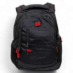 Рюкзак шкільний, 30х43х15 см (ЧОРНИЙ З ЧЕРВОНИМ)