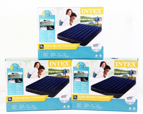 УЦЕНКА 30% Матрац велюр клапан 2 в 1, в кор.137х191х25см (аналог 68758) 