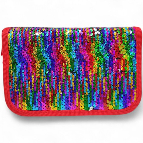 Пенал книжка паєтки (2 відділи) кольоровий