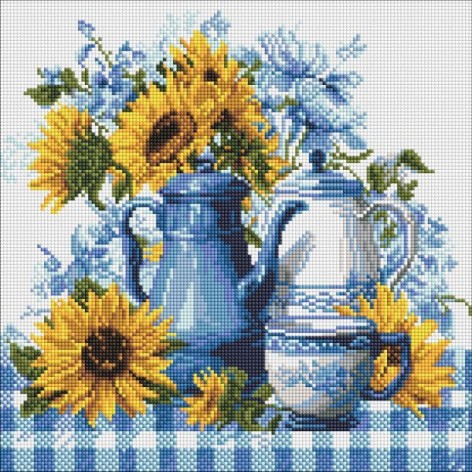 Алмазная мозаика - "Солнечный кофе" ©art_selena_ua, 40х40см