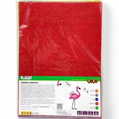 Фоамиран цветной, двусторонний с блестками, А3, (5 листов/5 цветов толщиной 2 мм), KIDS Line