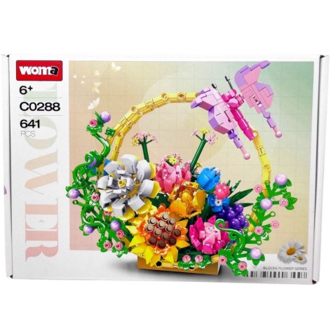 Конструктор "Корзина с цветами", 641 деталь, в коробці