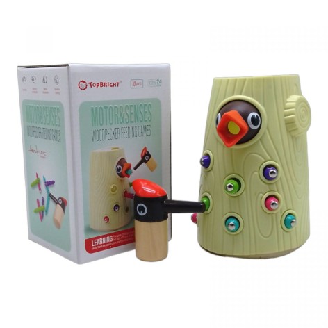 Магнітна гра C 61430 дятел, магнітні черв'ячки, в коробці