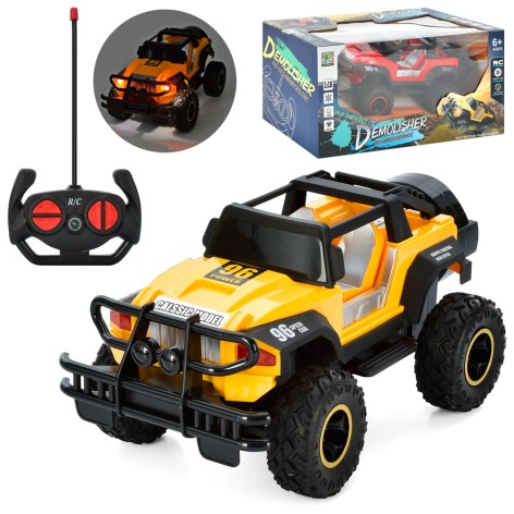 Р/К Джип, 26см, 1:16, на бат-це, гумовые колеса, свет, 2 цвета, в кор-це, 35,5-18-18см /12/