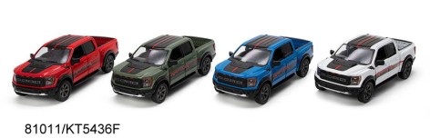 Модель пикап FORD F-150 RAPTOR (2022) 5'' KT5436FW металл.инерц.откр.дв.4цв.кор.