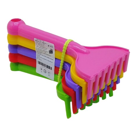 Детские грабли, пластиковые, 5 штук, 18,5 см.