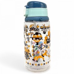 Пляшка для води з трубочкою (0,9 л), синя