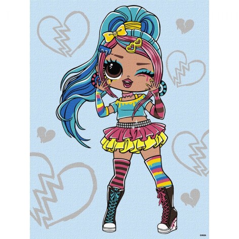 Картина по номерам "L.O.L. Surprise! Tweens. Emma Emo" 30х40 см