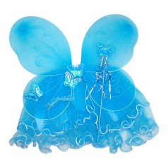 Набір феї (крила, спідниця, обруч, паличка) синій