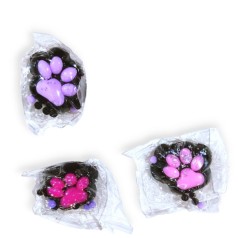 Лапка-антистрес велика, 11 см, таба, чорно-кольорова