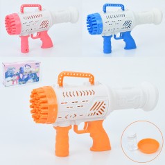 Мильні бульбашки автомат/бластер, 27см, запаска 7,5см, мікс кольорів, на бат-ці, в кор-ці, 28-16-8см 